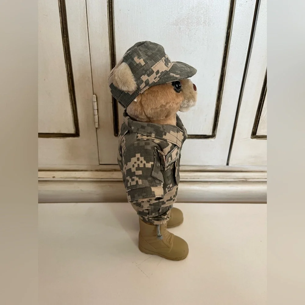 Vintage Bear Forces of America US Army Plush - Teddy Bear Camo Fatigues Female